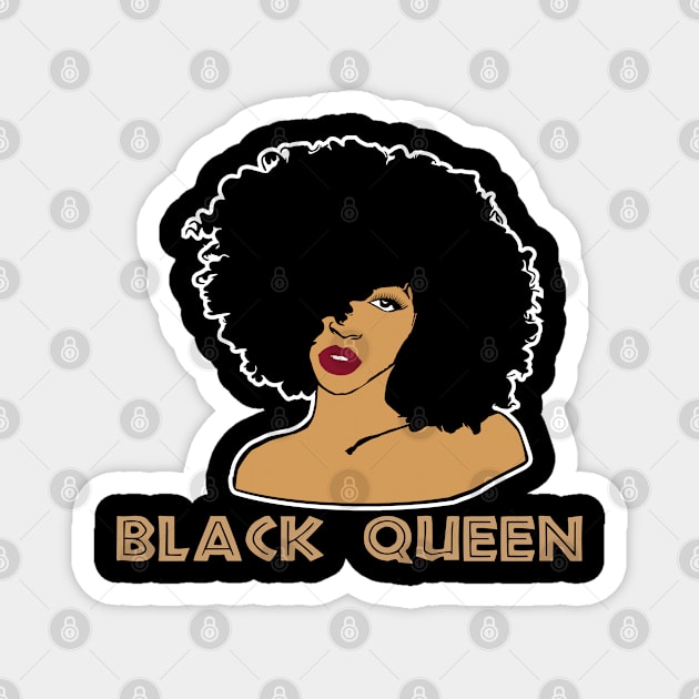 Black Queen, Black Woman, African American, Black Lives Matter, Black History Magnet by UrbanLifeApparel