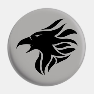 Hawk Icon in Black Pin