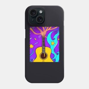 Acoustic Guitar Tree Of Life Guitar Player Nature Guitarist Phone Case