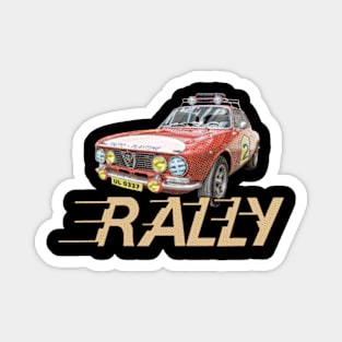 halftone classic rally wheel Magnet