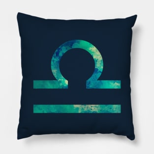 Libra Zodiac Watercolor Design Pillow