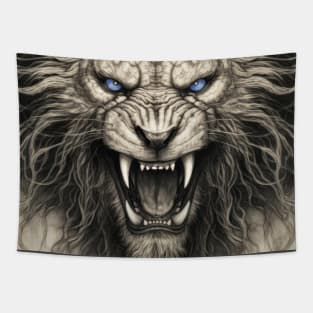 Blue Eyed beast Tapestry