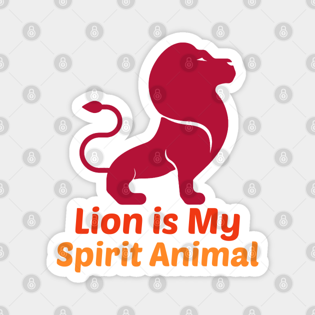 Lion Is My Spirit Animal 1 In vintage Color - Lion Is My Spirit Animal - Magnet | TeePublic Lion Is My Spirit Animal 1 In vintage Color - Lion Is My Spirit Animal - Magnet | TeePublic