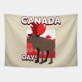 Canada Day Moose Tapestry