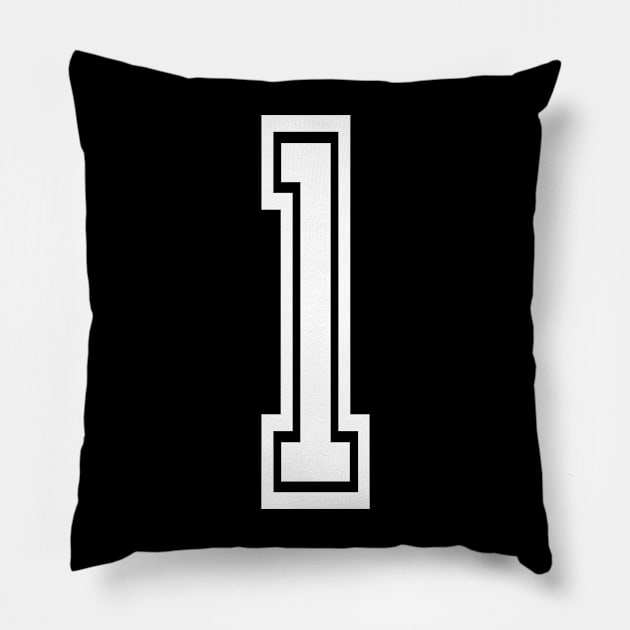 Number 1 for a sports team, group, or community T-Shirt Pillow by DariBangAngga