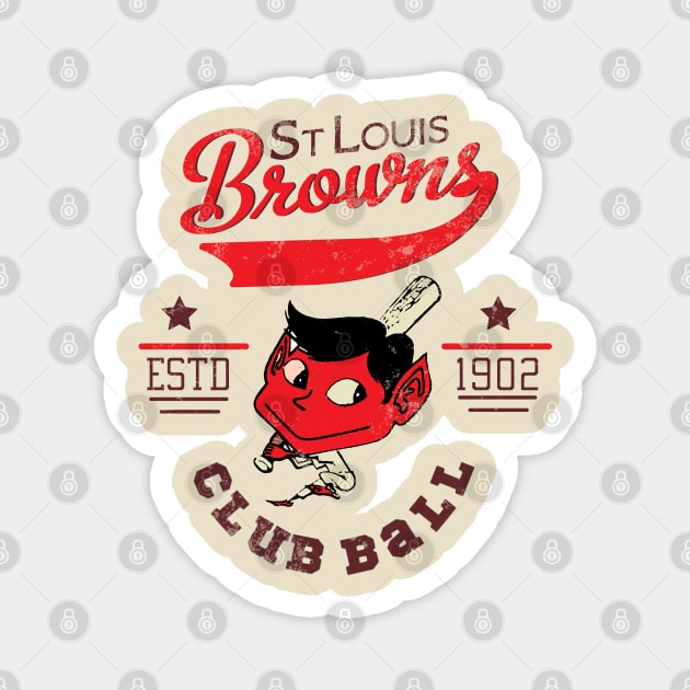 Defunct St Louis Browns Baseball Team Magnet by Nostalgia Avenue