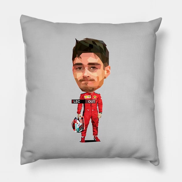 Charles Leclerc Out Pillow by pxl_g