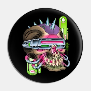 Cyberpunk skull Pin