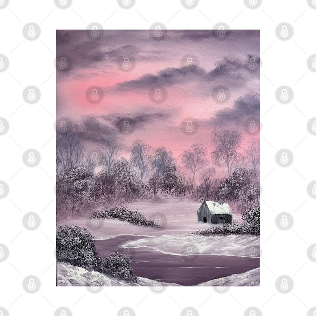 Pink Winter Painting by J&S mason