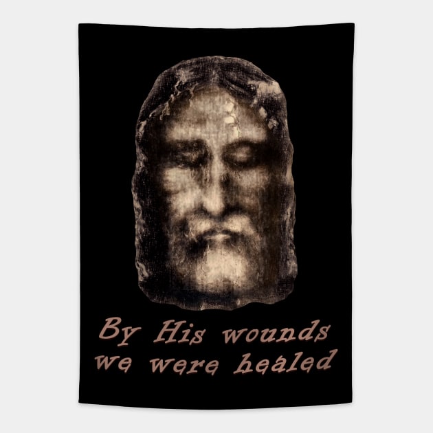 By His wounds we were healed Tapestry by Brasilia Catholic