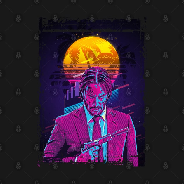 John Wick retro art by PrintstaBee