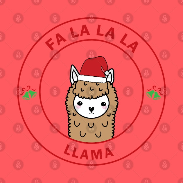 Christmas Llama by Mint Cloud Art Studio