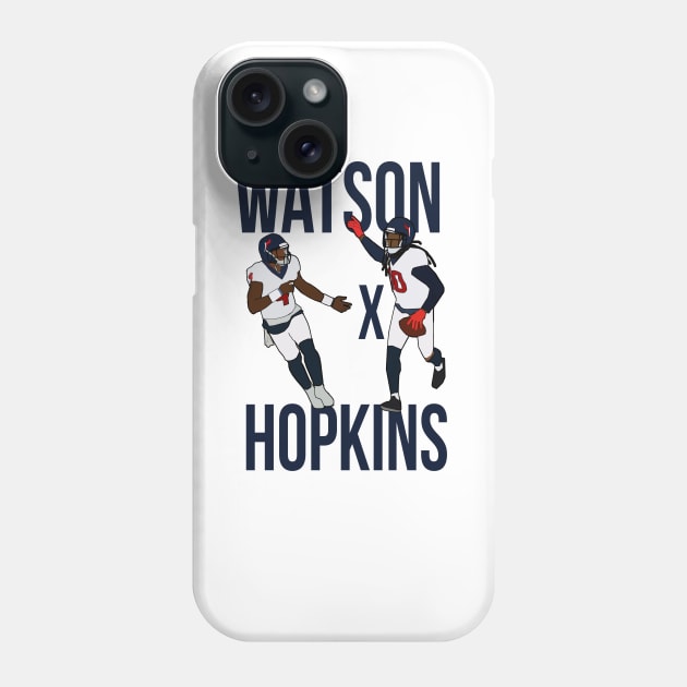 Deshaun Watson and DeAndre Hopkins 'Watson x Hopkins' - Houston Texans Phone Case by xavierjfong