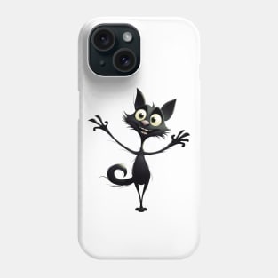 Skinny little cat saying hello Phone Case