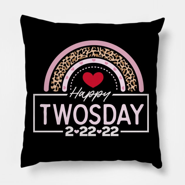 day of twosady 2 22 22 Pillow by Mstudio