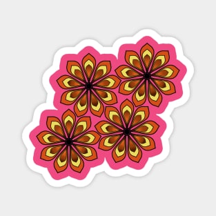 Geometric flowers Magnet