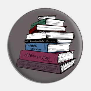 Pile of Magic Books Pin