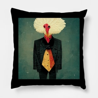 Turkey thanksgiving wears a formal suit Pillow