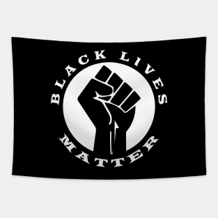 Black Lives Matter Fist and Circle with Wording Tapestry