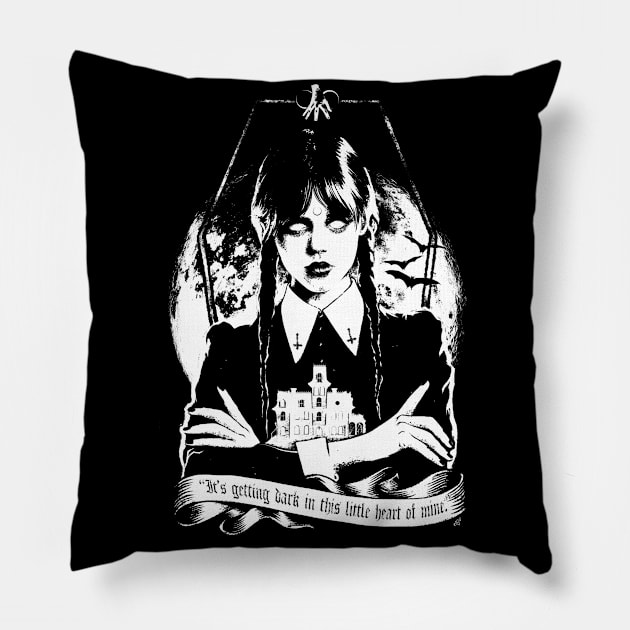 Wednesday Addams Pillow by SSINAMOON COVEN