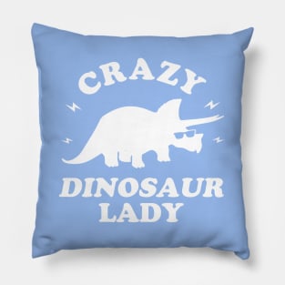 Crazy Dinosaur Lady Pillow