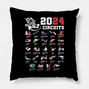 Formula one 2024 circuits calendar Pillow