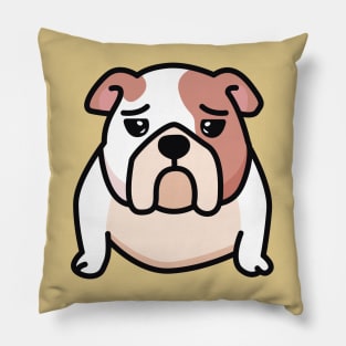 Cute English Bulldog cartoon Pillow