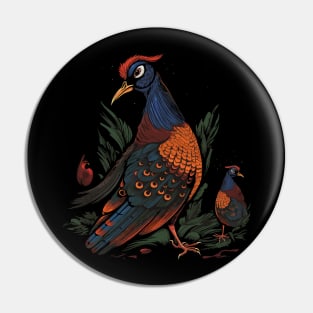 Pheasant Fathers Day Pin