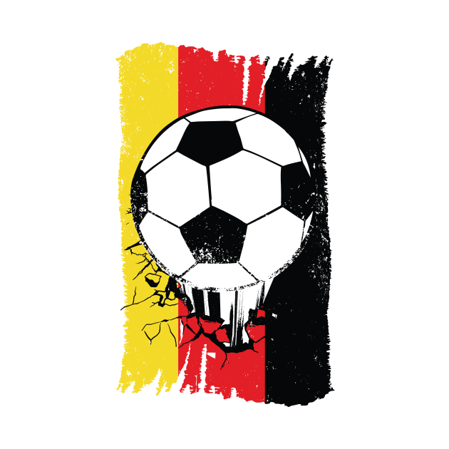 Vintage German Flag with Football // Retro Germany Soccer by SLAG_Creative