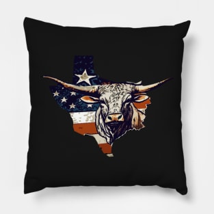 Texas longhorn sticker Pillow