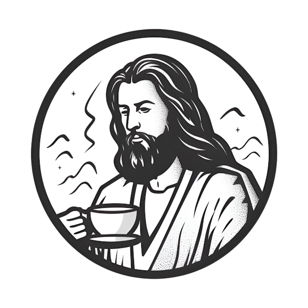 Christian Jesus Drinking Tea by dukito