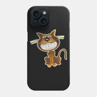 Funny Brown Cat Grinning Phone Case