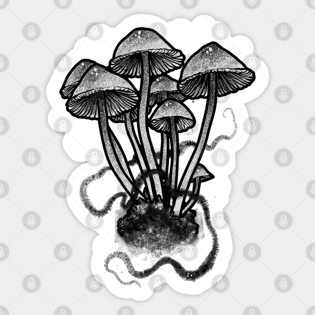 shrooms - Mushroom - Sticker