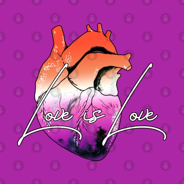 Love is Love Lesbian by Heather Dorsch Creations