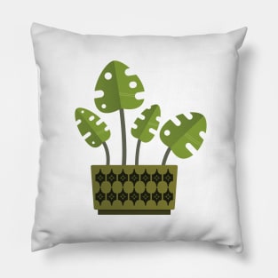 Retro Monstera Plant Pillow