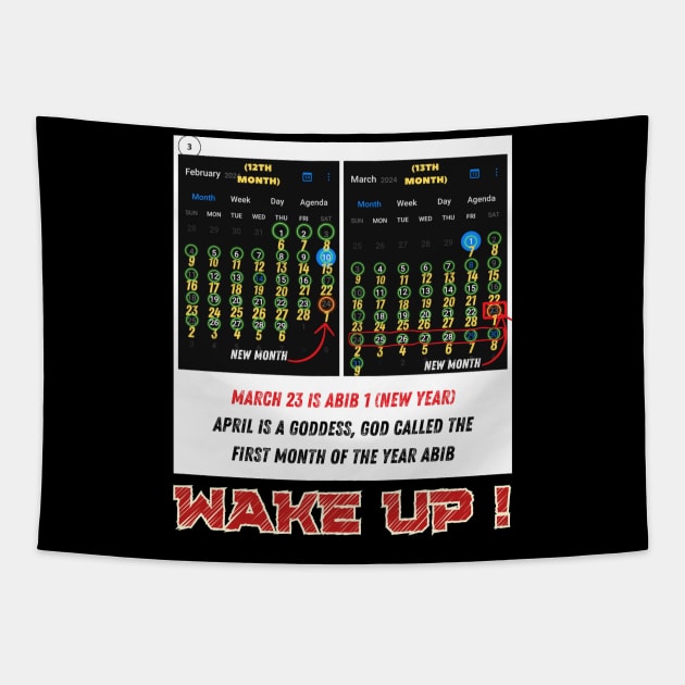 REAL NEW YEAR IS MARCH Tapestry by Kikapu creations