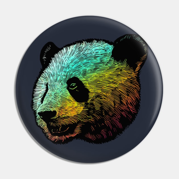 Cool Colored Panda Pin by barmalisiRTB