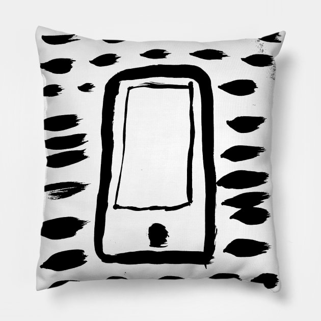 the drawing of a smartphone Pillow by the_spiritual_view