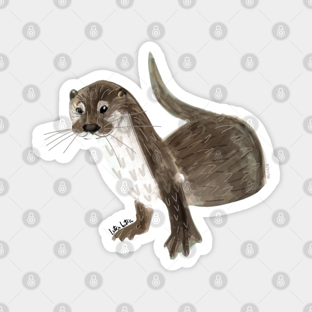 Happy Otter Lutra L Magnet by belettelepink