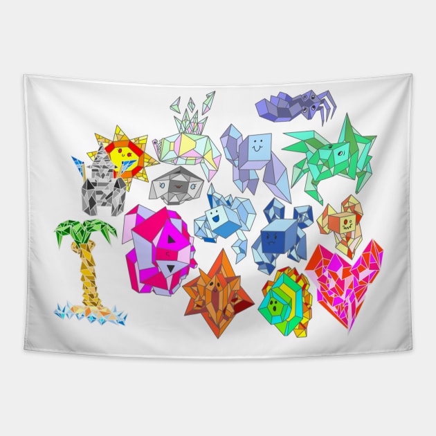 Random Fun Shapes Tapestry by ForsakenSky