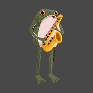 Saxophone Frogson the Frog T-Shirt