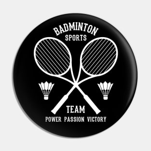 Badminton Sports Team Pin