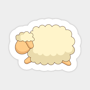 cute flat sheep character design Magnet