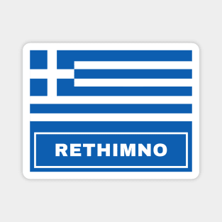 Rethimno City with Greek Flag Magnet