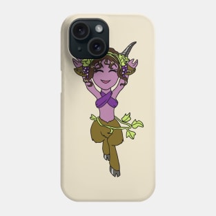 Dancing Female Satyr Playing Flute Girl CHIBI SD MONSTER GIRLS Series I Phone Case