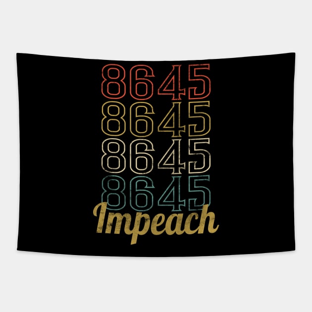 Retro Vintage Impeach 45 Anti Trump 86 45 Tapestry by HCMGift