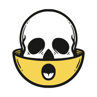 Confused Emoticon with Skull T-Shirt