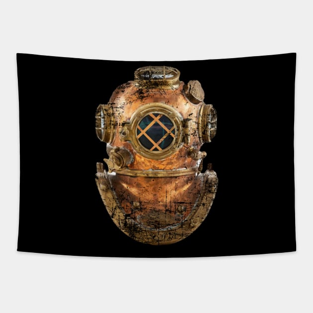 Vintage Diving Helmet Tapestry by Scar