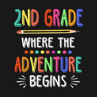 2nd grade Where The Adventure Begins T-Shirt