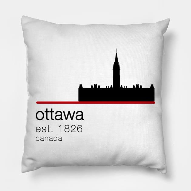 Ottawa Parliament Pillow by City HiStories